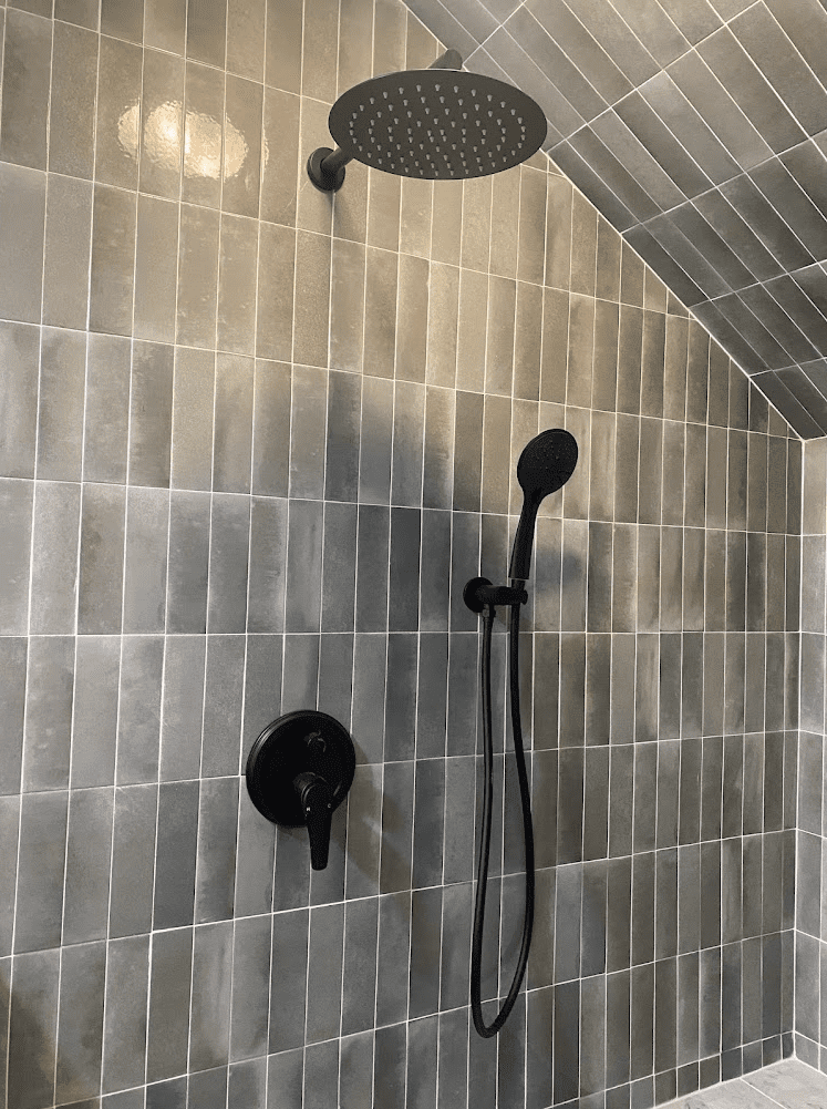 Shower system installed.